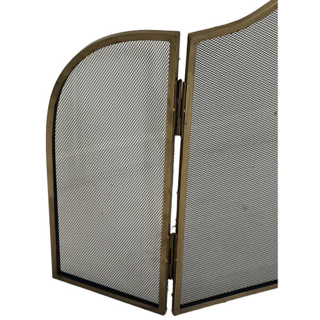 Antiqued Brass Large  Fire Screen