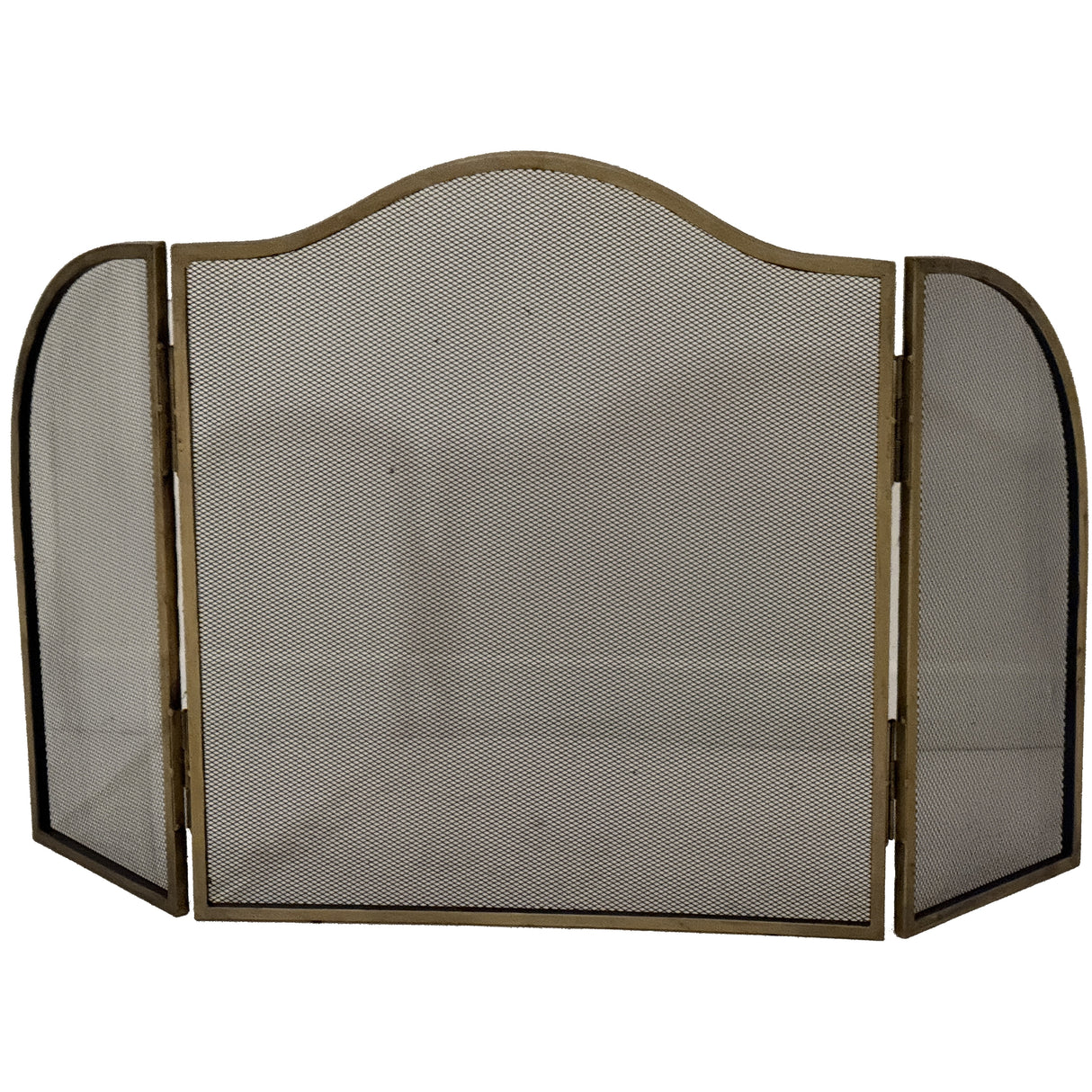 Antiqued Brass Fire Screen