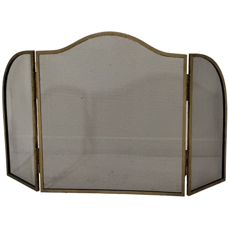 Antiqued Brass Fire Screen