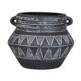 Etched Collection Pot With Handle