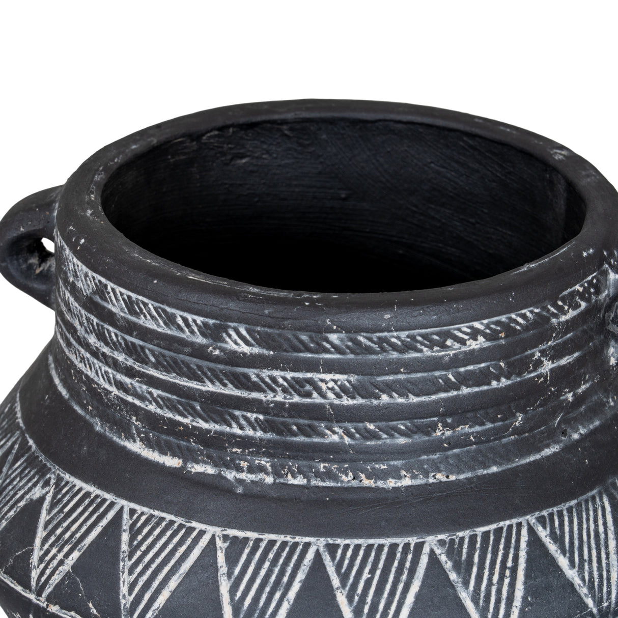Etched Collection Pot With Handle
