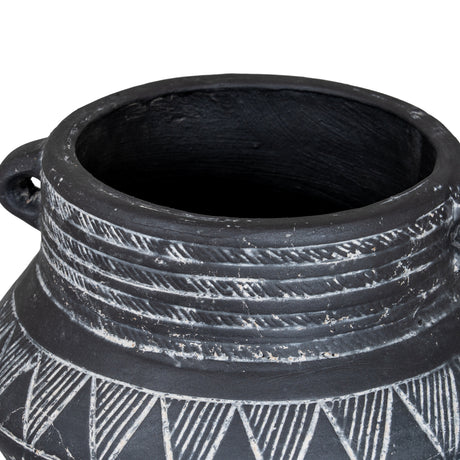 Etched Collection Pot With Handle