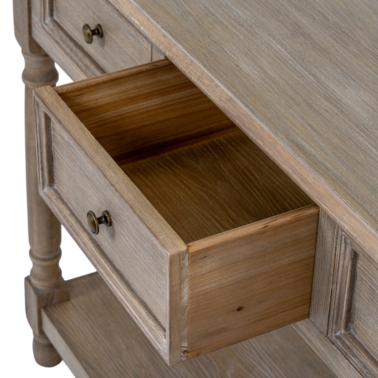 Delphine Collection 3 Drawer Console With Shelf