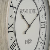 Hotel Paris Large Grey Clock With Glass