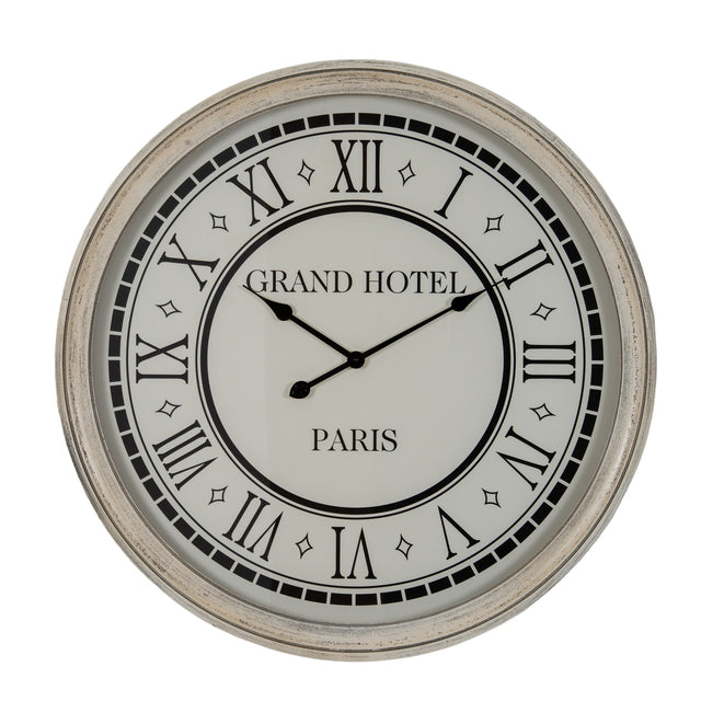 Hotel Paris Large Grey Clock With Glass