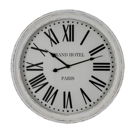 Hotel Paris White Clock With Glass