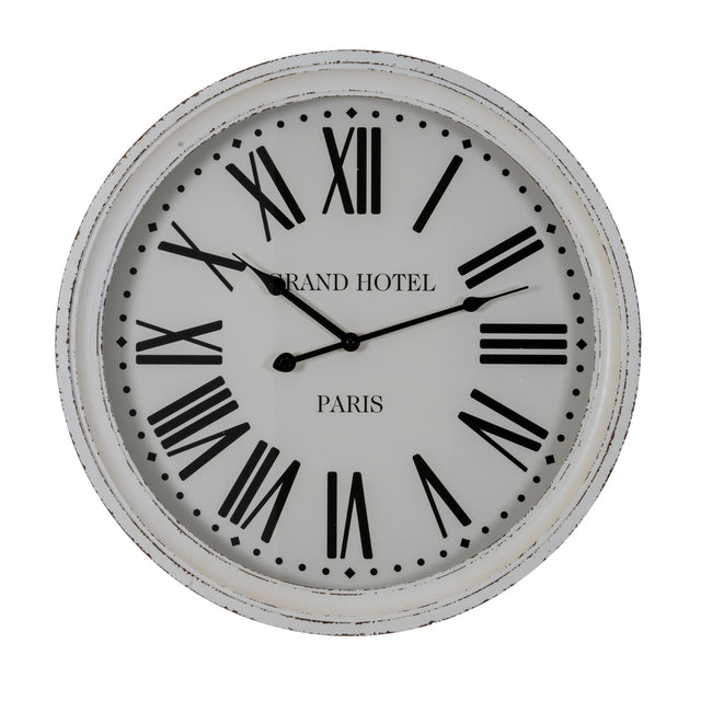Hotel Paris White Clock With Glass