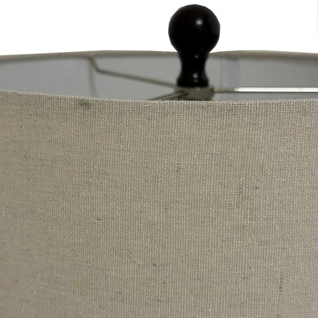 Sepia Shadows Squat Table Lamp With Linen Shade