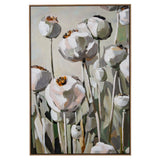 Poppy Heads Hand Painted Canvas in Frame