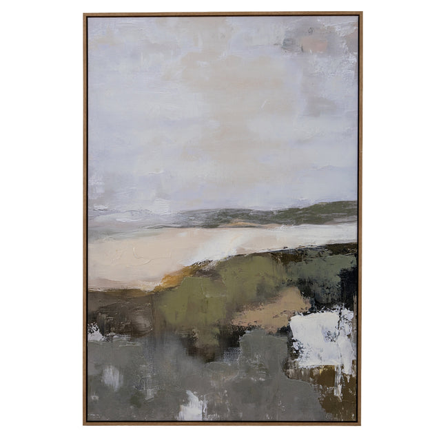 Hillside View Hand Painted Canvas in Frame