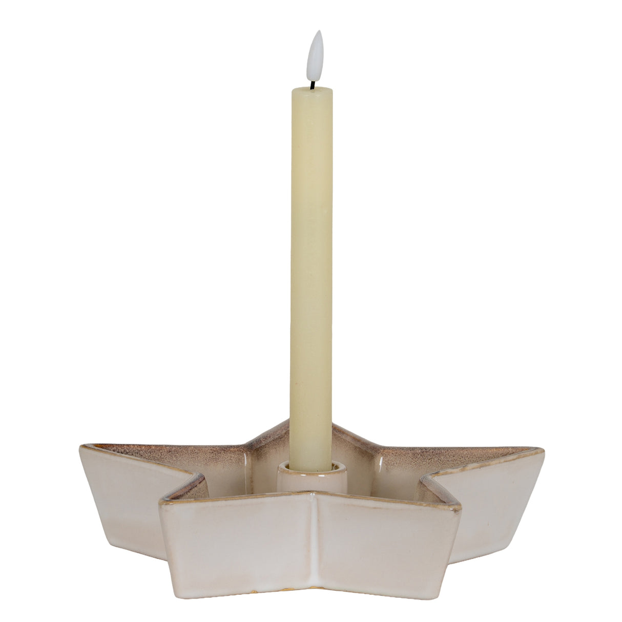 Large Solace Cement Star Candle Holder