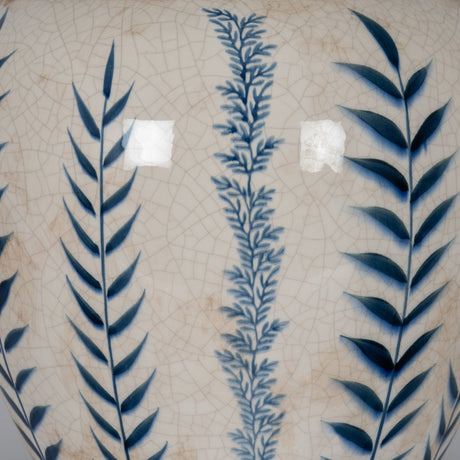 Blue Flora Amphora Vase