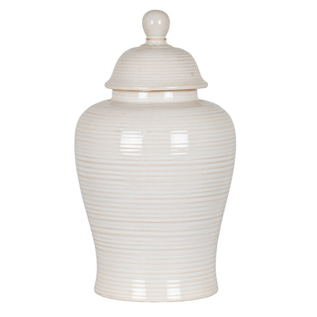 Neva Lidded Ceramic Ginger Jar