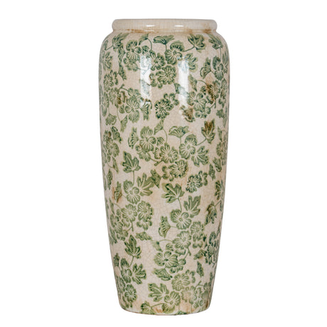 Large Green Clover Tall Olpe Vase