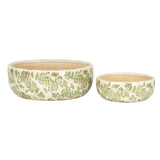 Small Green Clover Ceramic Bowl Pot