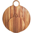 Large Round Acacia Serving Board With Handle