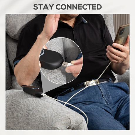 HOMCOM Velvet-Feel Electric Riser Recliner Chair - Grey