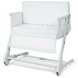 Baby Height Adjustable Bassinet w/ Washable Mattress-White
