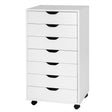 7-Drawer Chest Storage Dresser Floor Cabinet Organizer with Wheels
