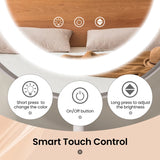 25 CM LED Lighted Makeup Vanity Mirror with Touch Screen-White