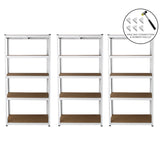 3 x E-Rax White Metal Racking Units