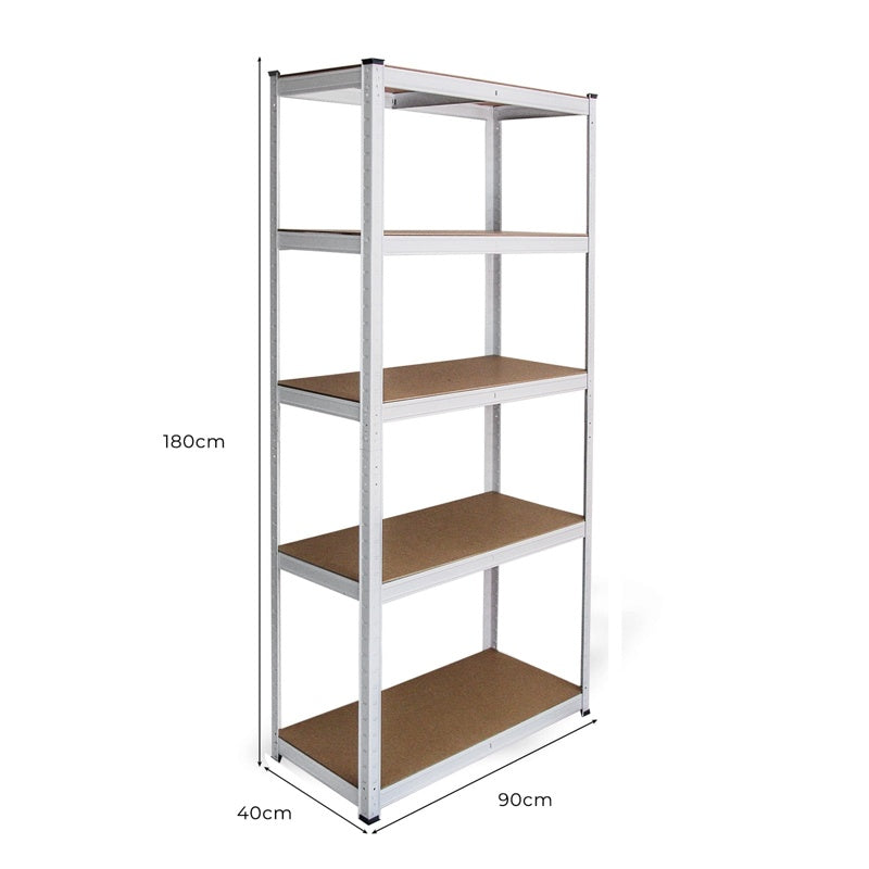 2 x White Racking Units 90 x 40 x 180