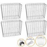 Gabion Baskets 100 x 80 x 30cm / 4 Pack