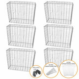 Gabion Baskets 100 x 80 x 30cm / 6 Pack