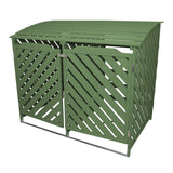 Sage Green Double Wheelie Bin Storage