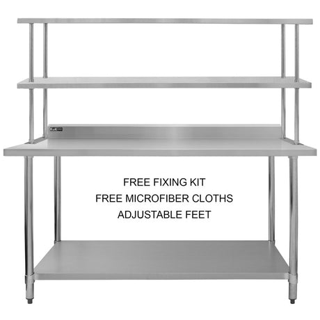 Kukoo 6ft Catering Bench with Double Over-shelf