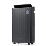 25L/D Dehumidifier for Home with 4 Modes 3-Color Indicator 24H Timer-Black
