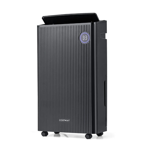 25L/D Dehumidifier for Home with 4 Modes 3-Color Indicator 24H Timer-Black