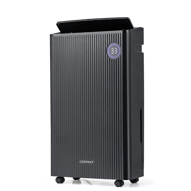 25L/D Dehumidifier for Home with 4 Modes 3-Color Indicator 24H Timer-Black