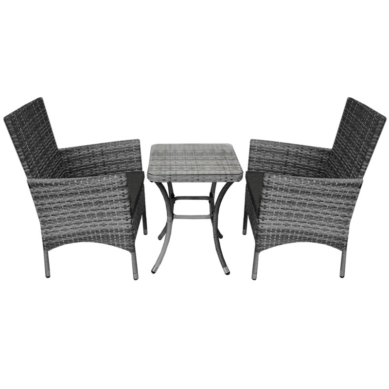 Jard Rattan Bistro Set Grey