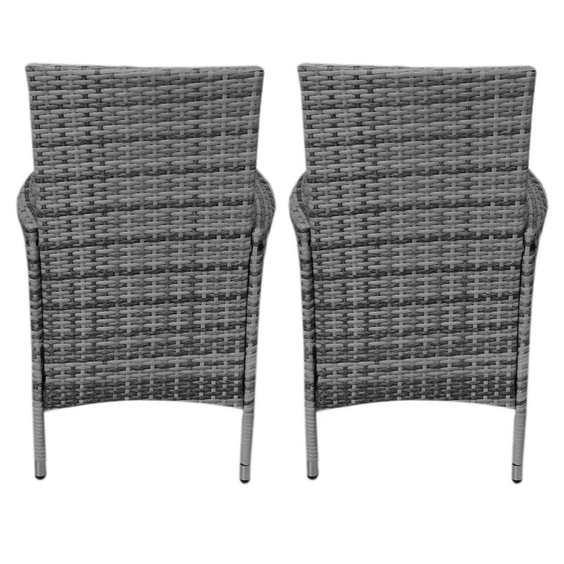 Jard Rattan Bistro Set Grey