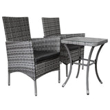 Jard Rattan Bistro Set Grey