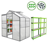 Greenhouse 6ft x 4ft And 2 x Water-resistant Racks