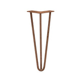 4 x 12" Hairpin Legs - 3 Prong - 10mm - Antique Copper