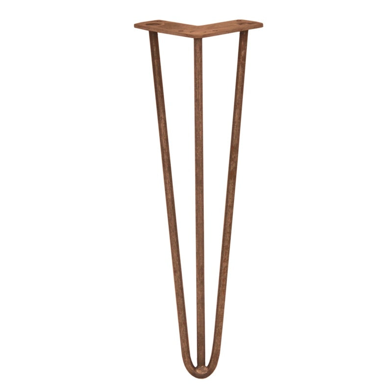 4 x 16" Hairpin Legs - 3 Prong - 10mm - Antique Copper