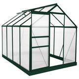 Greenhouse Polycarbonate 6ft x 8ft With Base (Green)