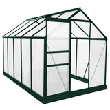 Greenhouse 6ft x 10ft (Green) With Base & Racking