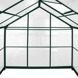 Greenhouse Polycarbonate 6ft x 10ft With Base (Green)