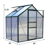 Greenhouse Polycarbonate 6ft x 4ft (Green)