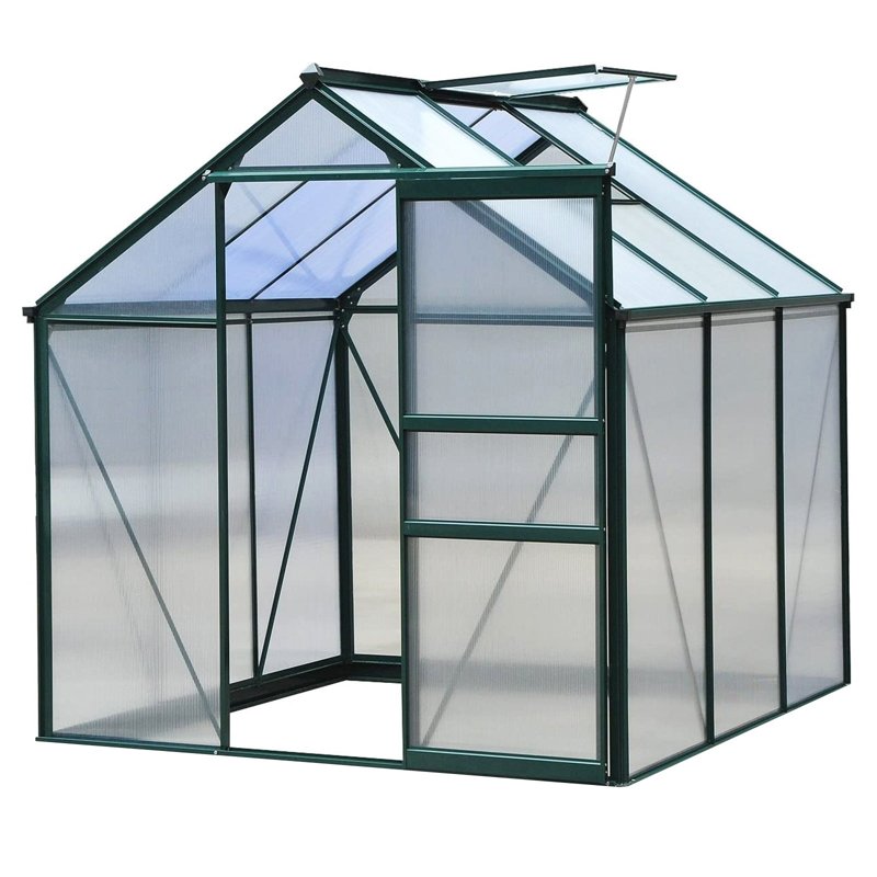 Greenhouse Polycarbonate 6ft x 6ft (Green)