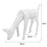 Light Up Reindeer Stag, Doe & Snowman Set