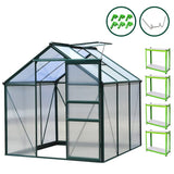 Greenhouse 6ft x 6ft (Green) & Racking