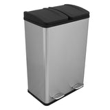 60L Dual Pedal Bin In Stainless Steel