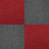 40 x Carpet Tiles 10m2 / Scarlet Red & Charcoal Black