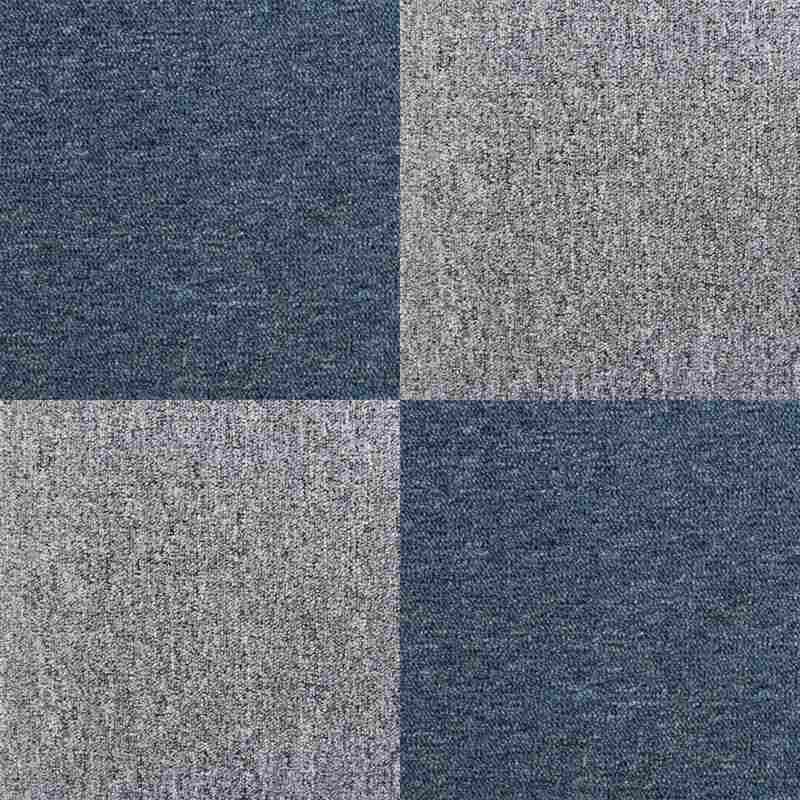 40 x Carpet Tiles 10m2 / Storm Blue & Platinum Grey