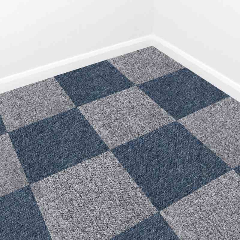 40 x Carpet Tiles 10m2 / Storm Blue & Platinum Grey